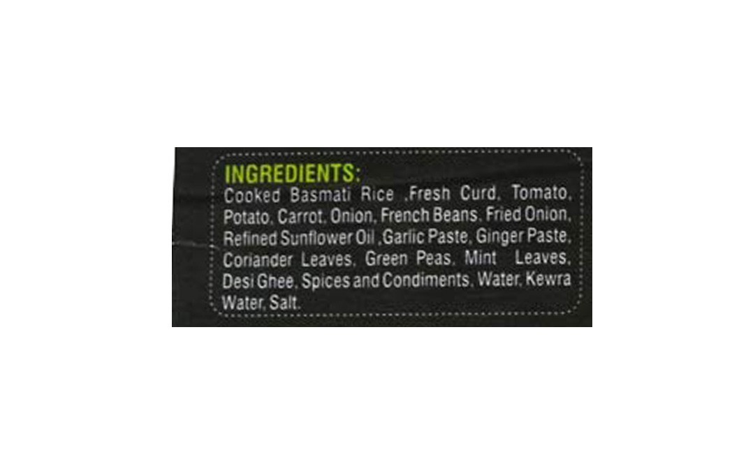 Minute Chef Veg Biryani    Box  250 grams